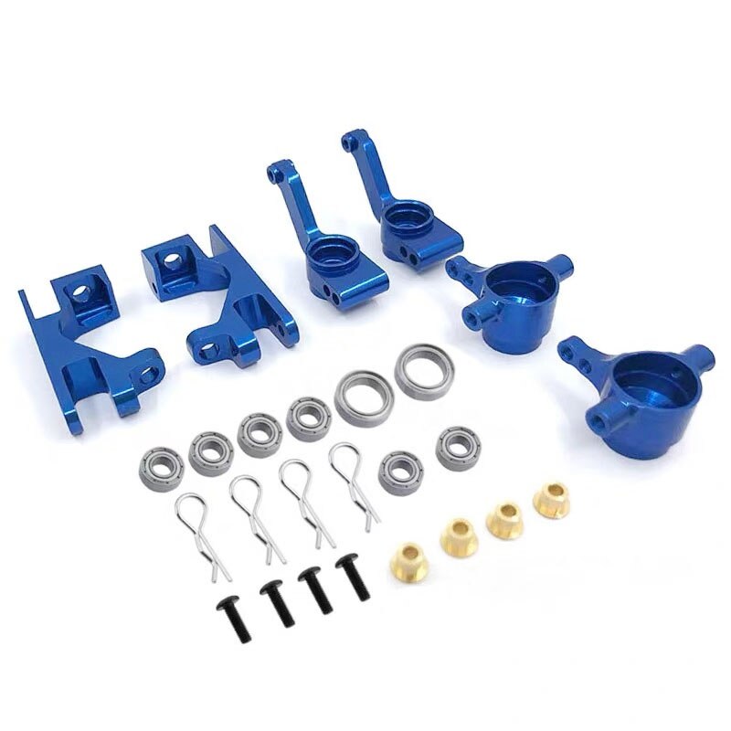 1 Set Aluminum Alloy Metal Upgrade Chassis Parts Kit For Traxxas SLASH 4x4 1/10 RC Car Truck Parts Accessories W001: 1 set blue