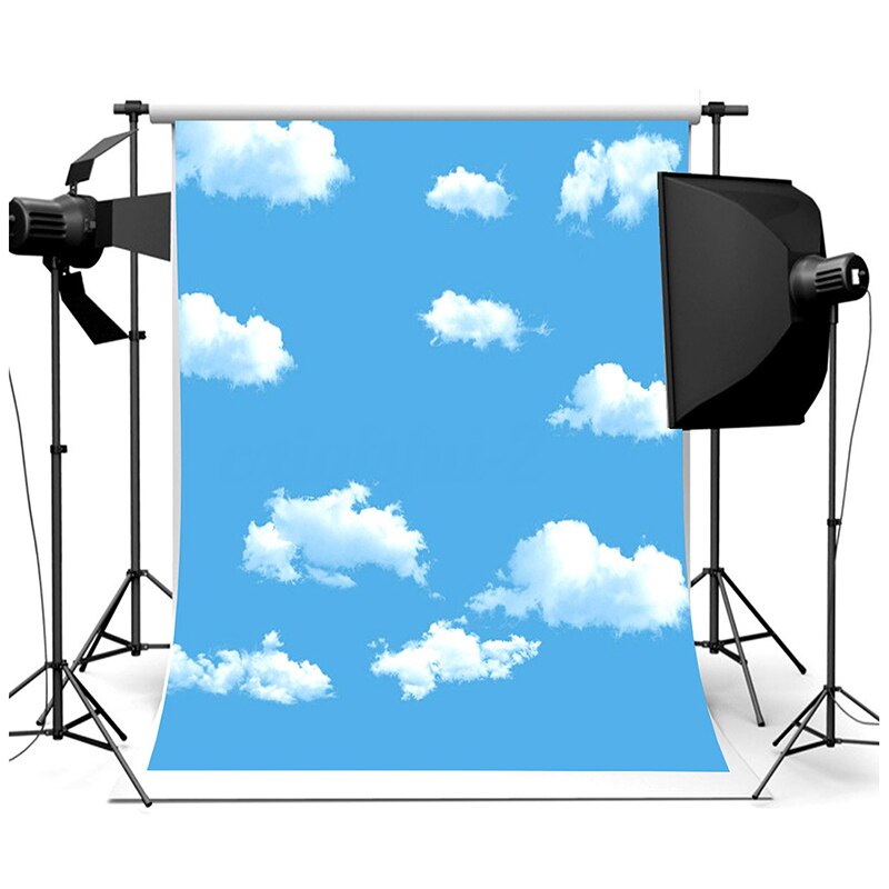 3x5ft Blauwe Hemel Witte Wolk Fotografie Achtergrond Sn Achtergrond Studio Props