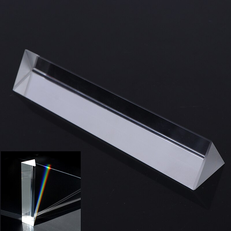 1pc miniprisme  k9 krystall optisk glass trippel trekantet prisme refraktor fysikkeksperiment pedagogiske verktøy 3*3*3*15cm