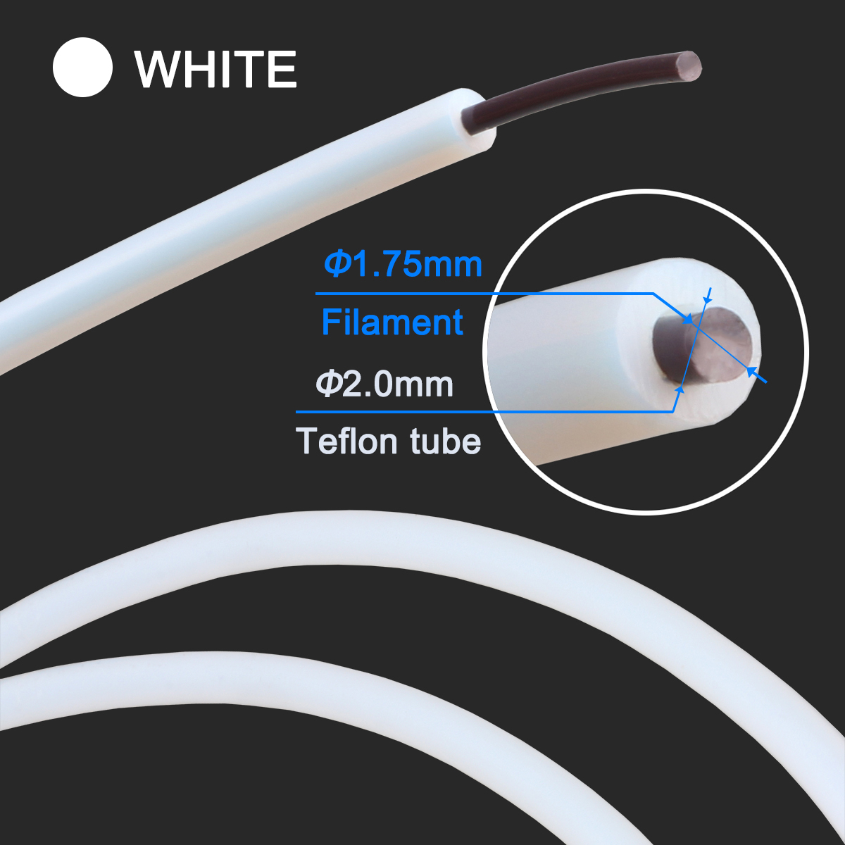 Freies 3DSWAY 3D Drucker Teile PTFE Rohr Teflon Rohr Bowden Extruder 1,75mm Ich würde2mm OD4mm 1M 2M mit Cutter und kabelbinder