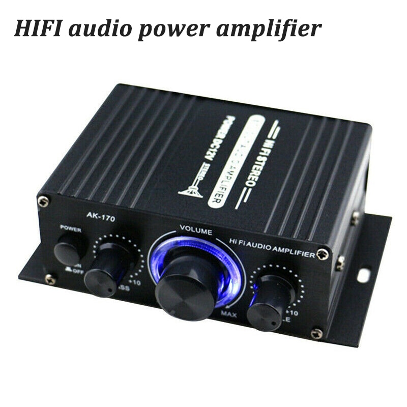 200W Hifi Versterker Auto/Home Theater Digital Power Audio Amplificador Voor Speaker Treble Bass Controle Fm