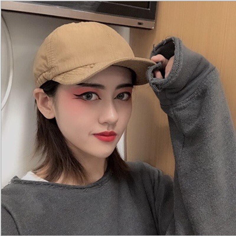 Kort brätte män tvätta mjuk topp dragsko baseballkeps unisex koreansk version vår sommar vintage pappa hatt snapback