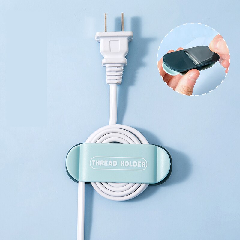 Self-adhesive Desk Set Wire Clip Electrical Wire Fitted Hooks&Rails Data Cable Glands Winder Organizer Cable Protector