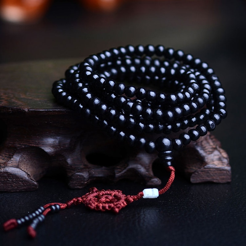 1PC Sandalwood Buddhist Buddha Meditation Strand 6mm 216 Prayer Bead Mala Bracelet Necklace