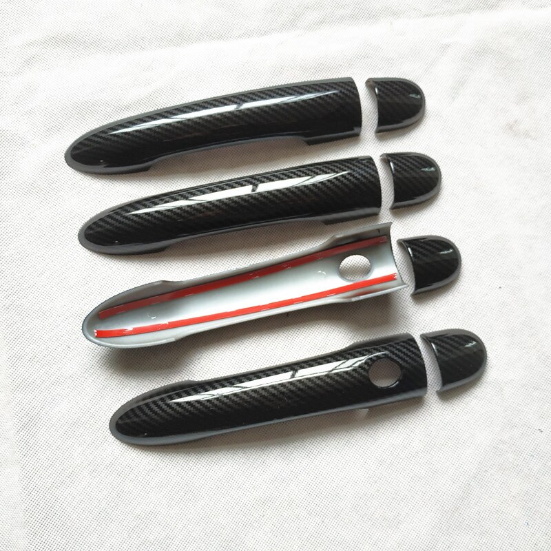 Til renault megane 2 ii mk2 tilbehør dørhåndtag cover trim håndtag covers plast imiteret kulfiber