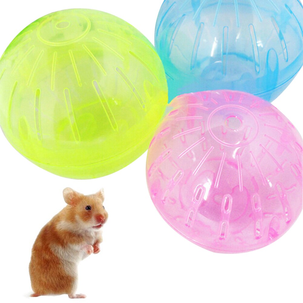 Legetøj kæledyr sjov hamster mus holdbar grundstødning lille kører plast træningskugle lille kæledyr hamster løbebold legetøj plast