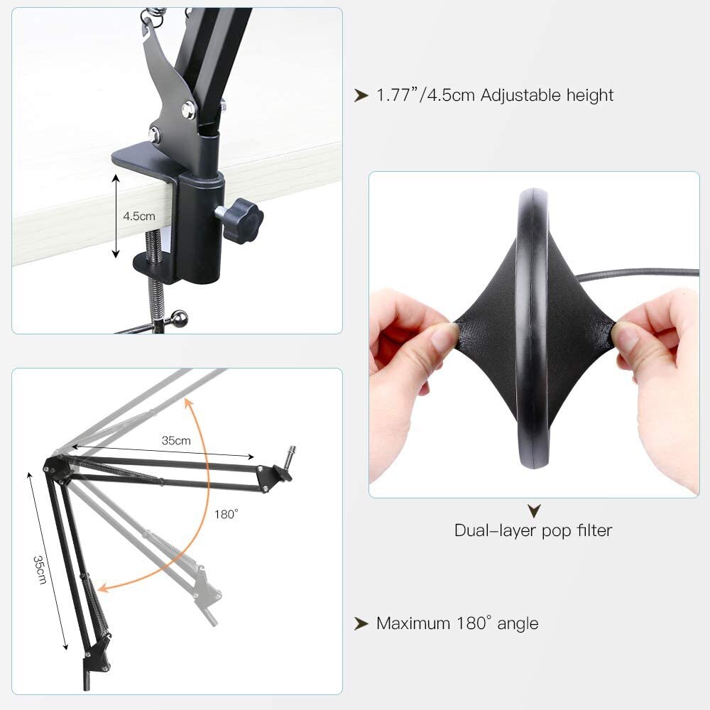 BM-800 Condenser Microphone Studio Recording Kits bm800 Karaoke Microphone for Studio Recording and Brocasting