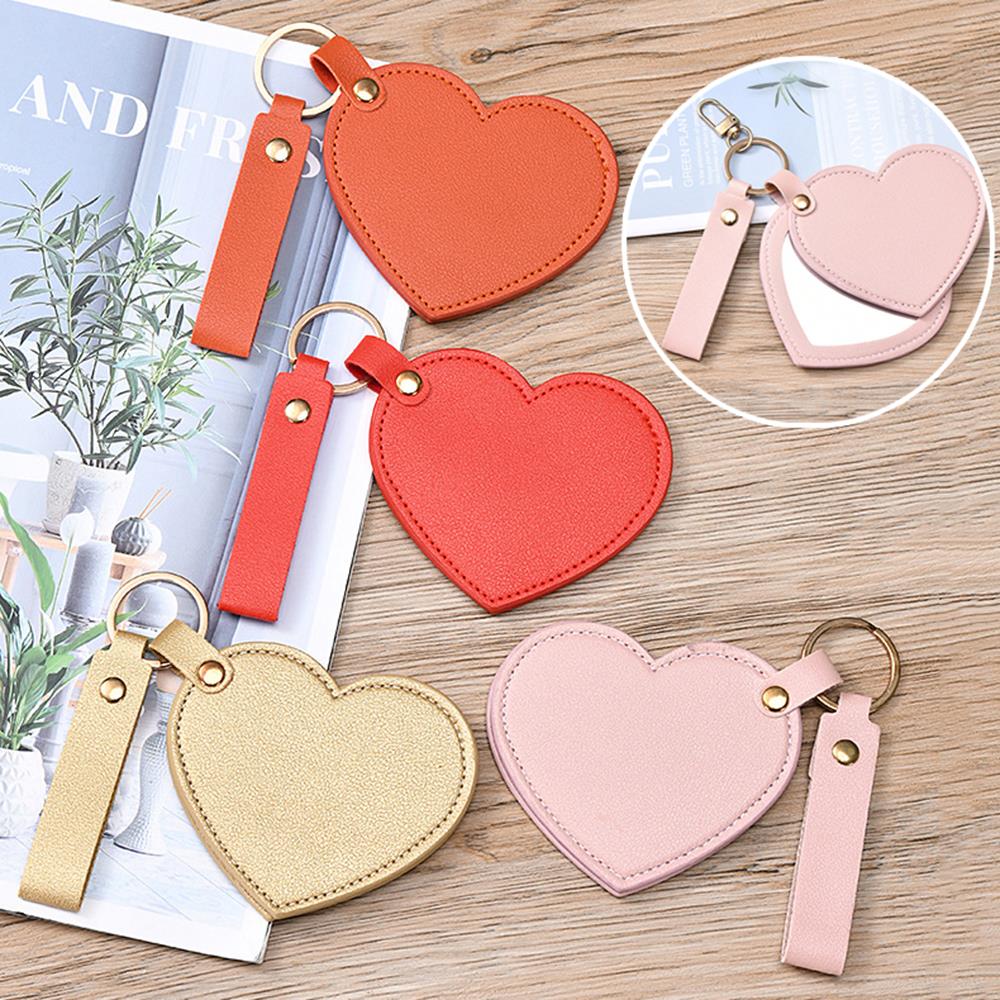 Sleutelhanger met spiegel Rugzakhanger Hangende make-upspiegel Mini Pocket Heart Bag Accessoires Sleutelhanger Sleutelhouder Mart Ett Llaveros