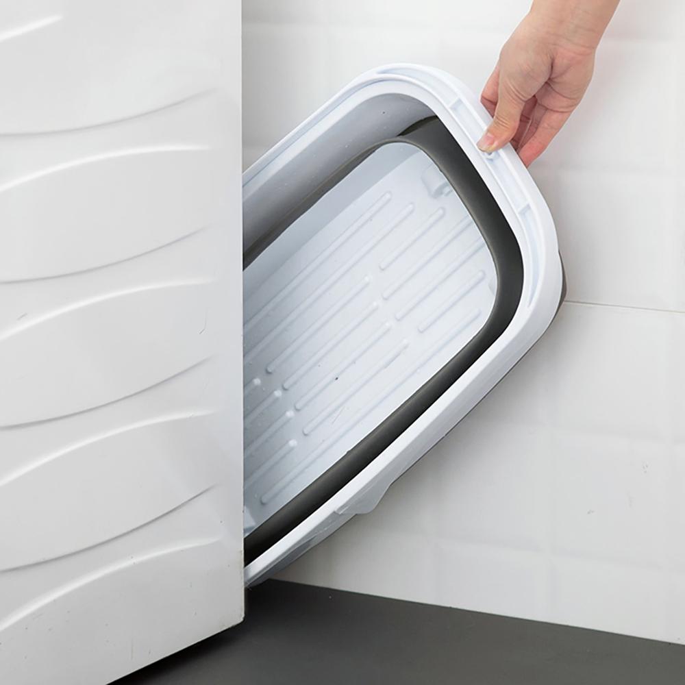 Grand seau de stockage d'eau en plastique pliable, rectangulaire et Portable, serpillière de sol pliable, pour le nettoyage, la pêche et la voiture