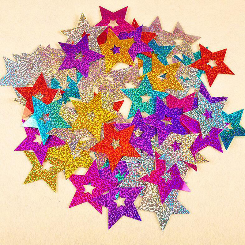 100 Uds tarjetas de cartón de estrellas brillantes colgante con globos cinta decoración de globos para bodas suministros para fiestas 6 colores opcionales 30