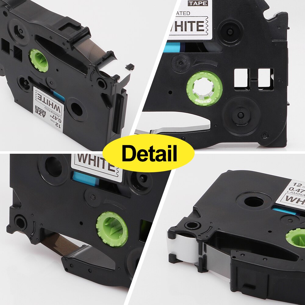 Airmall 3 Packs TZe-231 Compatibel Brother P touch Label Tape TZe 231 Zwart op Wit 12mm Brother P touch printer Etiket Maker