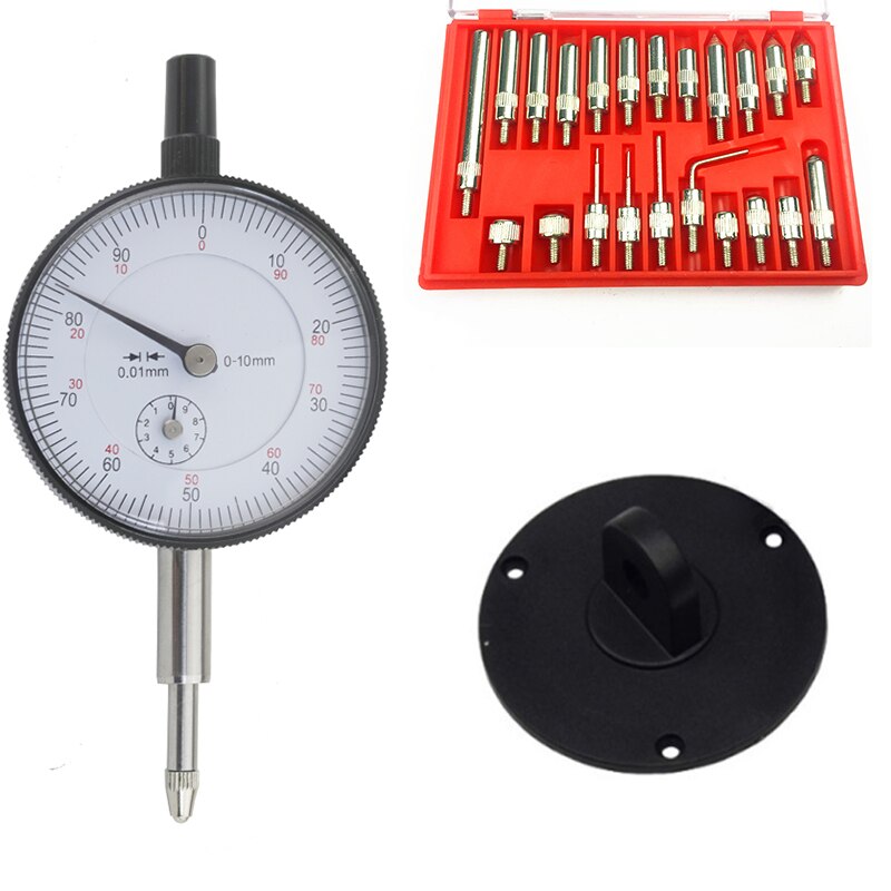 Dial indikator 0-10mm slæb testmåler 22 stk stål dial indikator punkt sæt m2.5 gevind tip til dial & test indikatorer: Indikatorpunkt indstillet