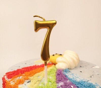 Bougies dorées, 1 pièce, outils de décoration pour un gâteau scintillant et brillant, figurine pour gâteau de fête, fête d'anniversaire pour bébés enfants: 7