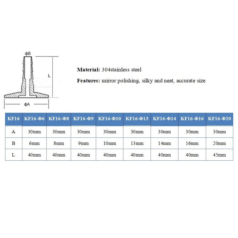 Stainless Steel 304 KF16 Flange Adapter for Vacuum Hose Barb Fittings Vacuum Barb Hose Tubing Flange Adapter Connector Joint
