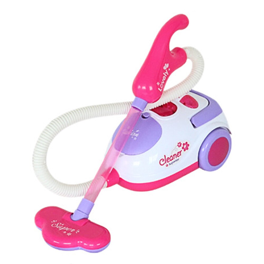 Kids Mini Simulation Plastic Cleaning Tool Electric Vacuum Cleaner Mop Dustpan Brush Foam Sponge Home House Appliances Clean Toy