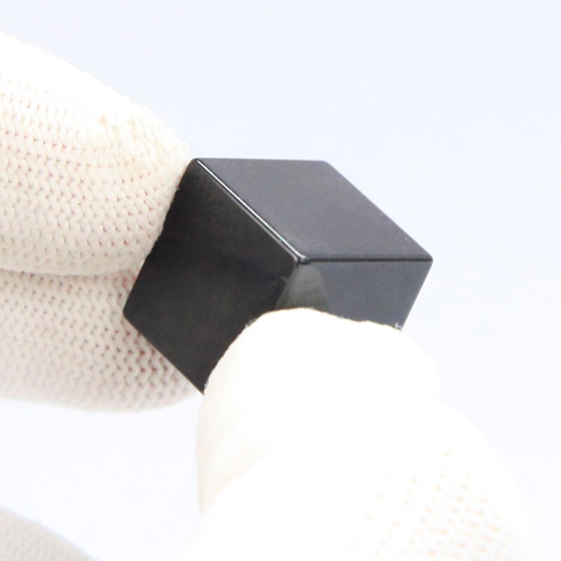 15mm cubo negro de cristal de Color de prisma ornamentos para foto de Día de San Valentín navidad de la novia de vidrio óptico