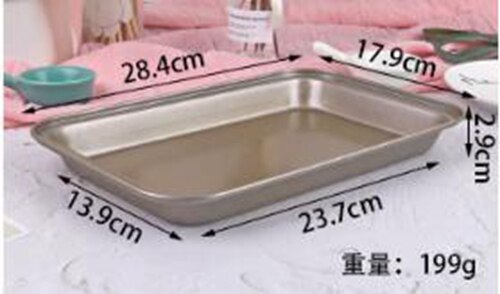 Rectangular Cookie Sheets bread cake baking pan oven baked tools: gold medium