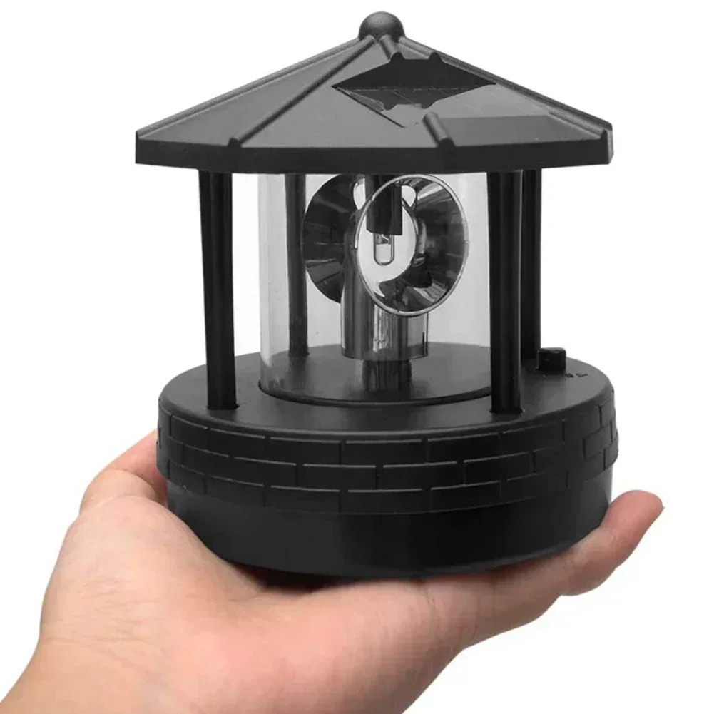 Solar Rotating Lighthouse LED Solar Lights 360-degree Rotating Landscape Lamp Beacon Beam Lamp For Garden Yard Street Light