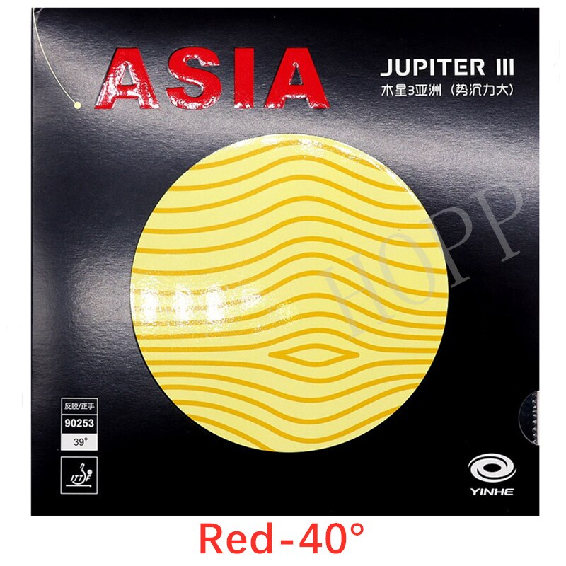 YINHE-esponja de Ping Pong de goma, para tenis de mesa, Júpiter 3, Júpiter III, Galaxy (pegajoso, ataque y bucle, Frente): Red H40
