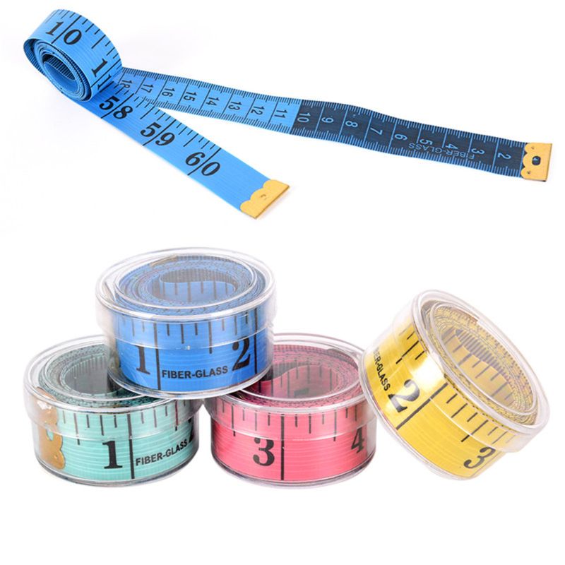 4 stk 150cm/60 " blødt målebånd til kropsmåling lineal skræddersyning fladt tape