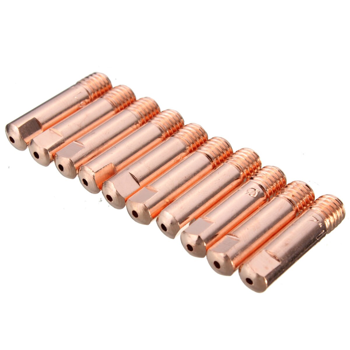FORGELO 10pcs MB-15AK M6 25mm MIG/MAG Welding Nozzles Contact Tip Gas Welding Torch Nozzle 0.8/1.0/1.2mm Tools