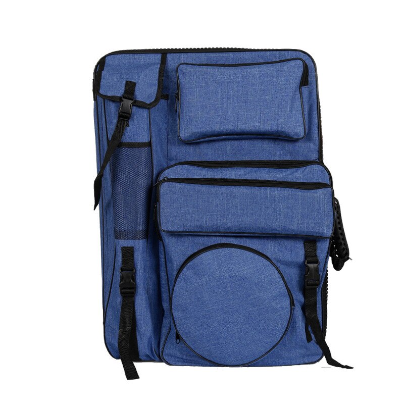 4K Schets Tas Voor Schouders Schets Tas Waterdichte Volwassen Multifunctionele Canvas Tas Hoge Capaciteit Art Supplies: blue