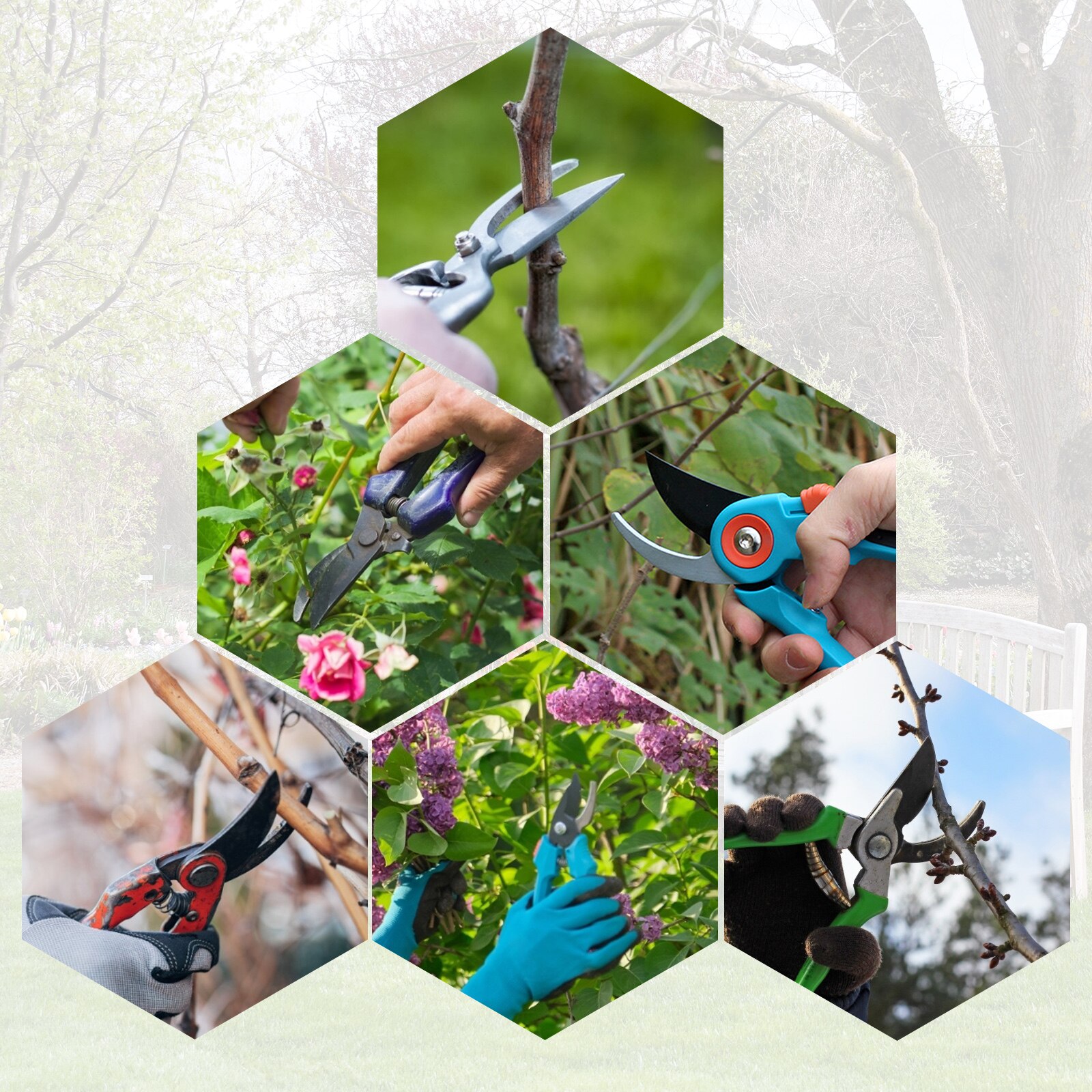 Anvil Secateurs Plant Pruning Gardening Hand Secateurs Shrub Garden Scissors Tool Anvil Branch Shears Orchard Pruning