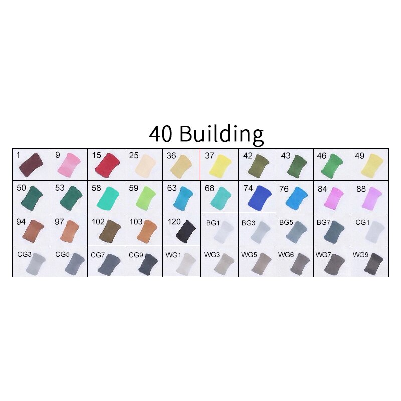 TOUCHFive 40 Colors Art Sketch Markers Set Brush Pen For Draw Manga Animation Dual Headed Alcoholic Oily Based Ink: Purple