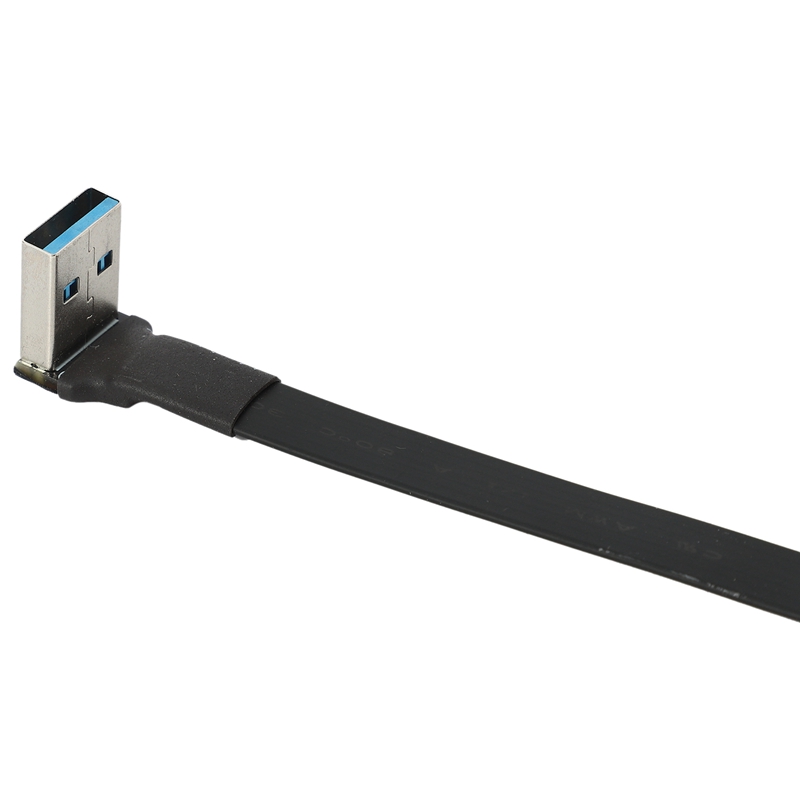 USB 3.0 Cable Flat USB Extension Cable Male to Female Data Cable Right Angle 90 Degree USB3.0 Extender Cord