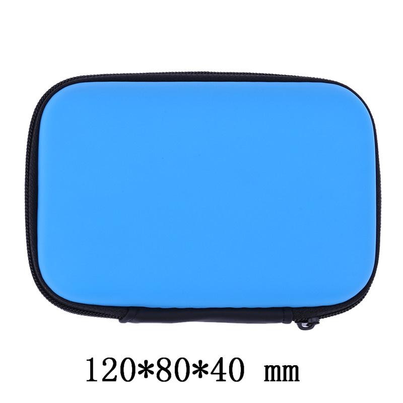 2.5 pouces EVA jeux HDD disque dur disque sacs écouteur rembobinable externe protecteur pochette étui Mobile Powerbank boîte de rangement couverture: Bleu ciel