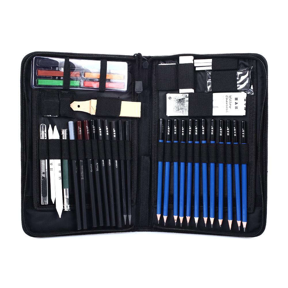 48pcs Graffiti Painting Tool Set Portable Sketch Pencil Set Sketch Pencil Crafts Artist Art Supplies Student