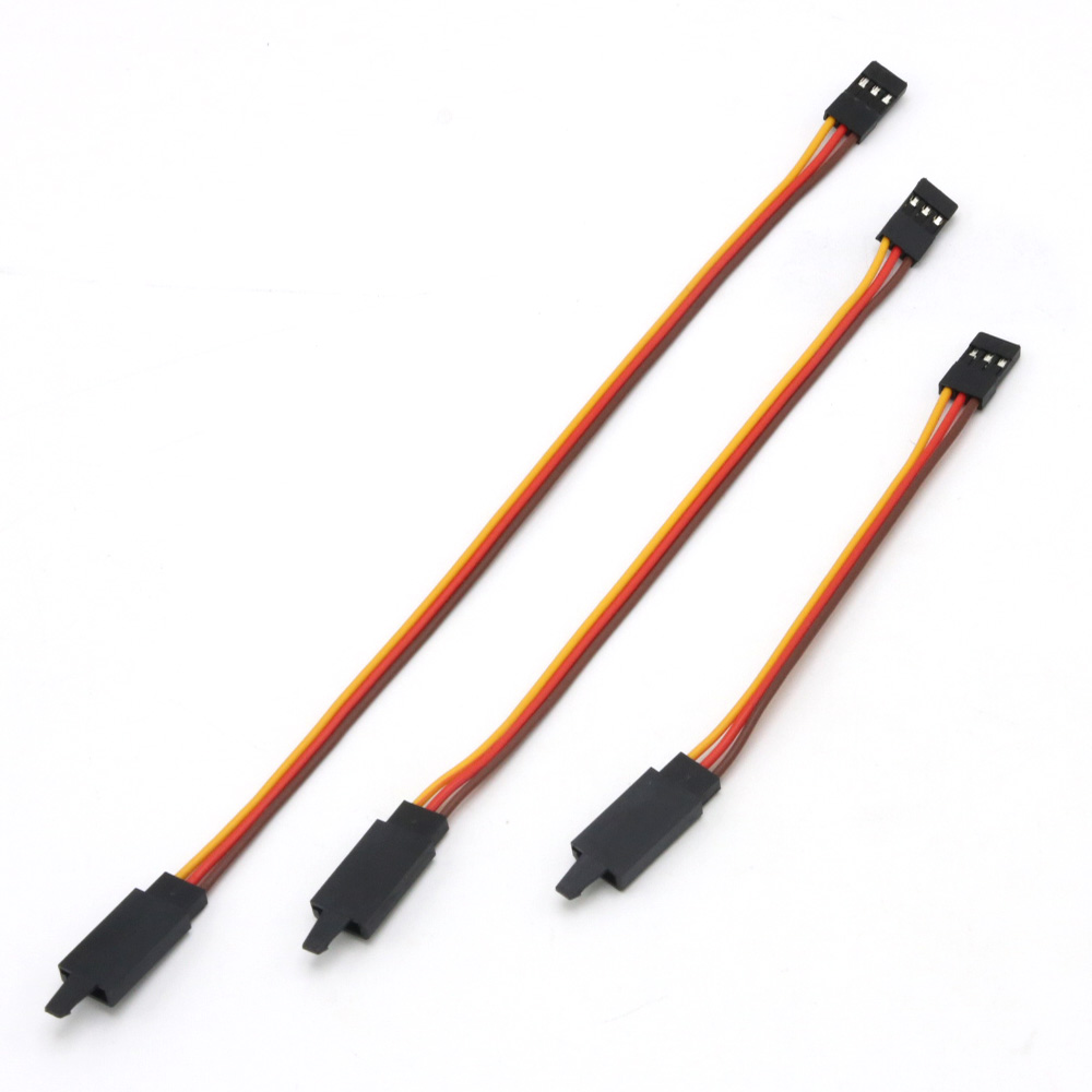 10 Pcs 100/150/200/300/500/1000mm Anti-losse 60 core Servo extension Lead Wire Kabel Voor RC Futaba JR Man-vrouw