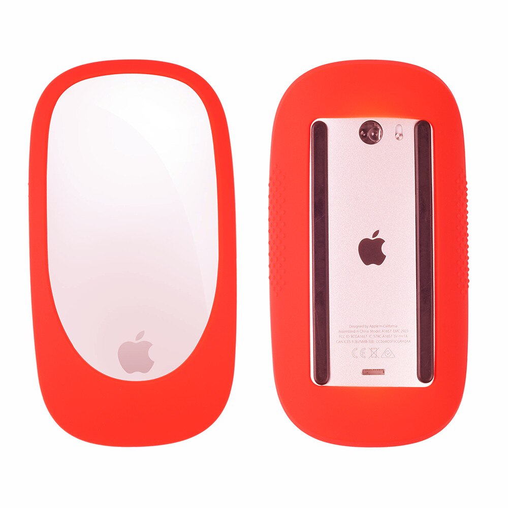 Magic Mouse Shell-funda protectora de silicona para ratón, para Apple Magic mouse 1/2 (China red)