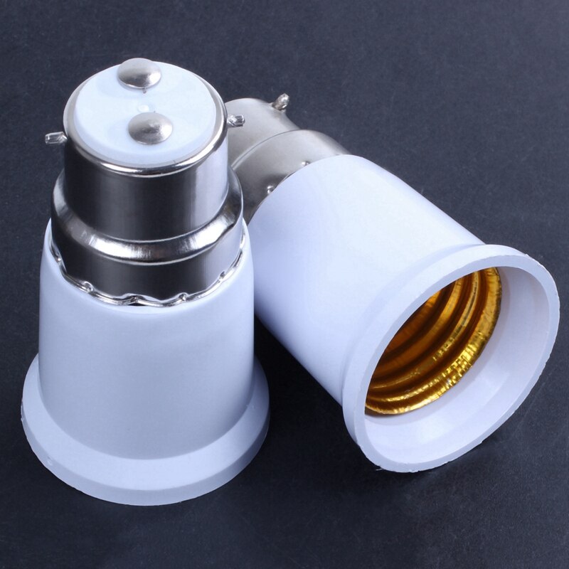 6 x Bayonet BC Cap B22 To E27 ES Screw Light Bulb Lamp Base Socket Converter Extender Adaptor Holder Fitting 220-240V [En