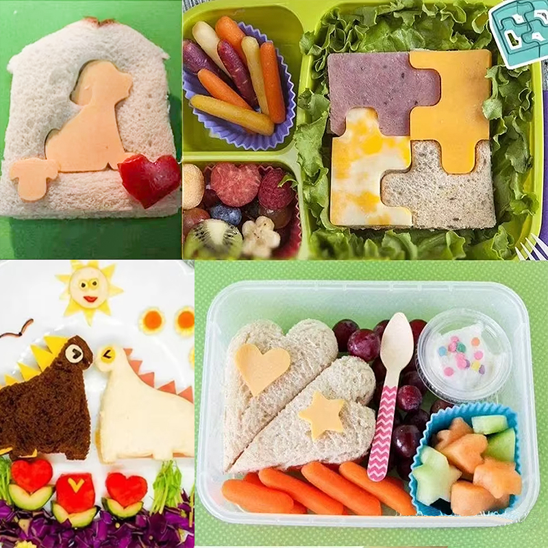 12 stk lunsj diy smørbrød kutter form matskjæringe dør brød kjeks form barn lunsj maker søt form