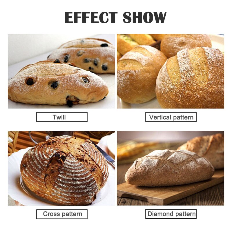 Bread Bakers Cutter Slashing Tool Dough Making Razor Wood Handle Bakeware Bread Bakers Lame Slashing Tool BDF99