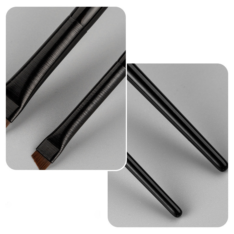 Cepillo de gusano de seda para nido, brocha fina de cabeza oblicua para cejas, Lápiz Delineador de ojos, cepillo de maquillaje portátil, pelo liso de fábrica