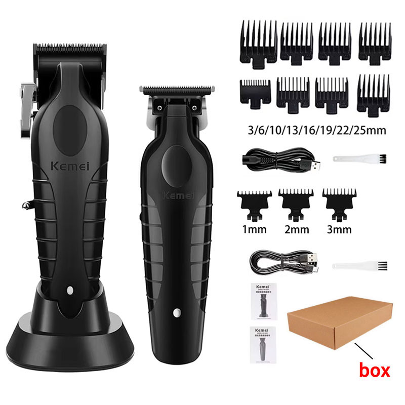 Kemei KM-2296 KM-2299 KM-1102 Kit de tondeuse à cheveux rasoir électrique pour hommes tondeuse à cheveux Machine de coupe de cheveux professionnelle: BLEU CIEL