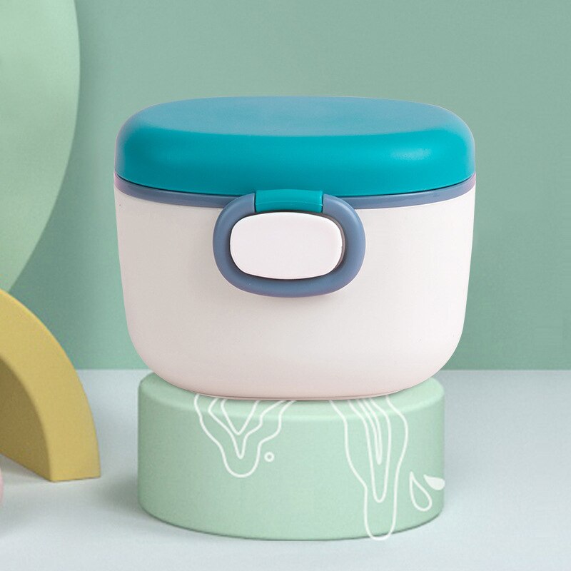 Caja portátil de leche en polvo para bebé, dispensador de fórmula libre de BPA, contenedor de almacenamiento de alimentos, tazas de aperitivos, caja portátil de almacenamiento de cereales para bebé: A GREEN