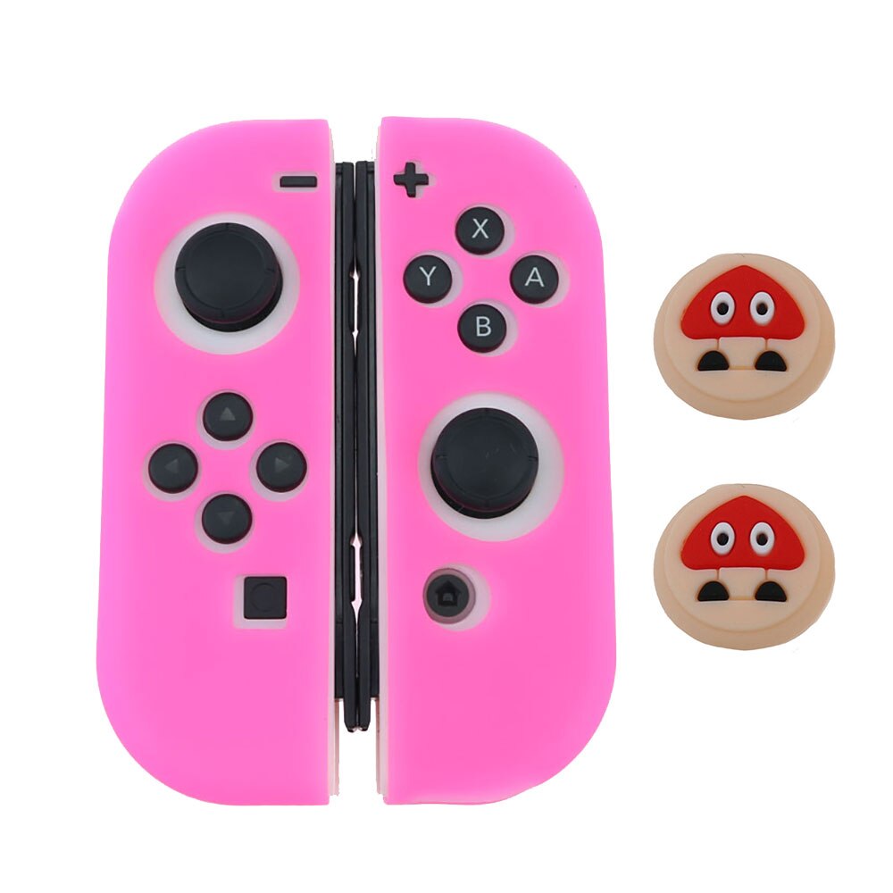 JCD for Nintend Switch Joycon Cover Solft Silicone Case with Thumbstick caps for Nintendo Switch Controller Grip Joy-con Cover: M