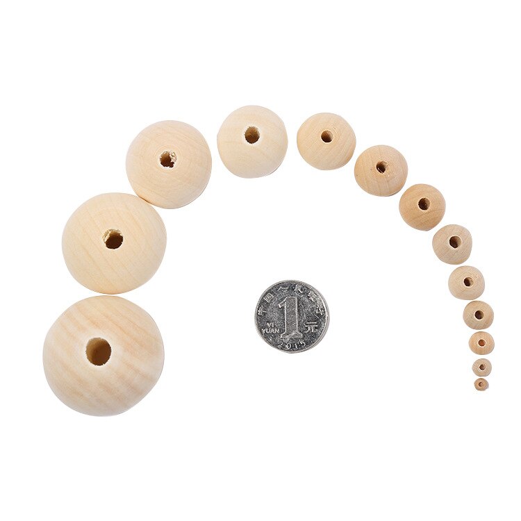 1pack 6mm-40mm Natürliche Ball Runde Spacer Holz Perlen Umweltfreundliche DIY Holz Perlen Blei-Freies holz Kugeln Perle En Bois