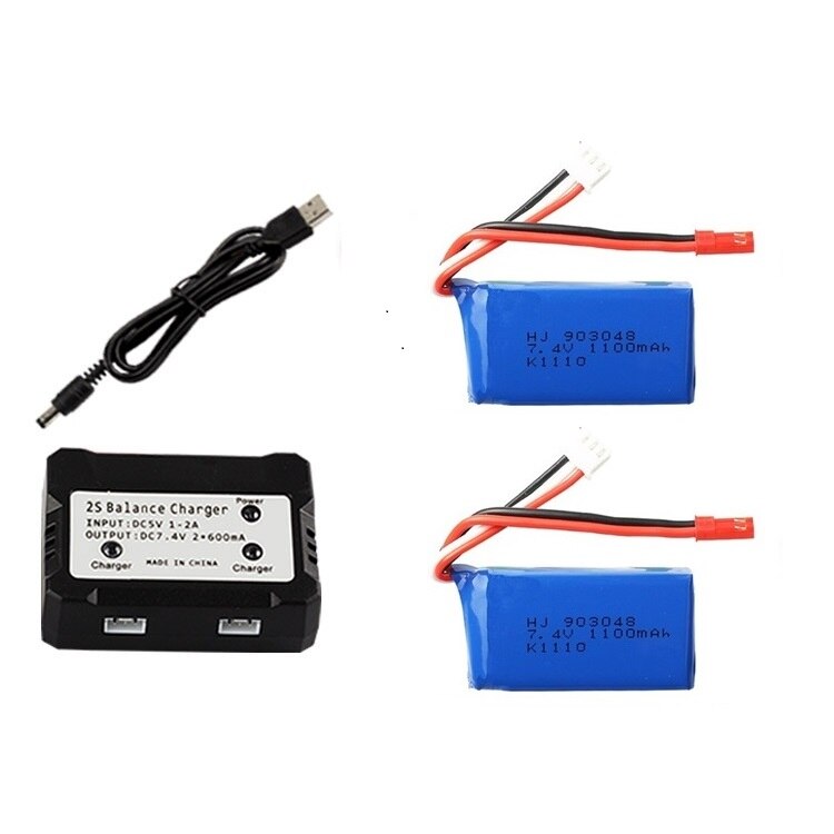 3Pcs for Wltoys A949 A959 A969 A979 K929 LiPo Battery 7.4V 1100mah 903048 25c Lipo Battery For RC Helicopter Airplane Cars Boats: Black