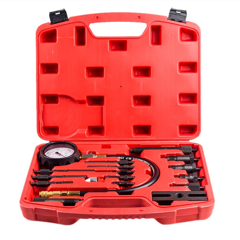Diesel Engine Compression Cylinder Pressure Tester Gauge Kit Set