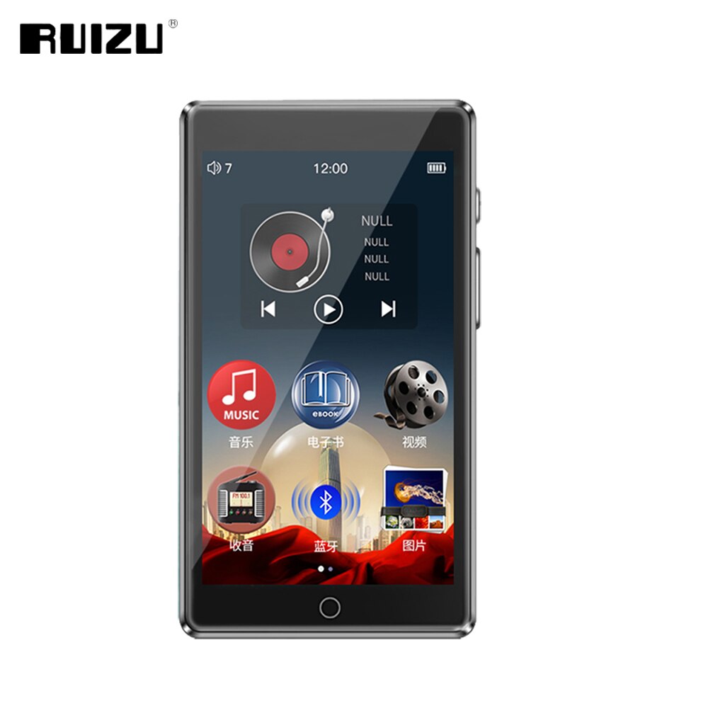 RUIZU H1 Bluetooth MP3 Player Portable Music Player Full Touch Screen MP3 MP4 Player With Speaker FM Radio Recording Video Ebook