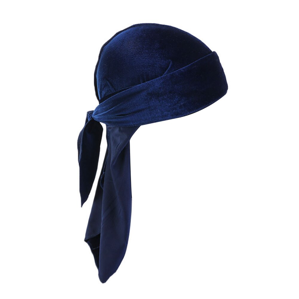 DIHOPE longue queue soyeuse écharpe musulmane Doo chiffon Pirate chapeau Durag chimio casquette crâne chapeau Turban bandeau cheveux Bandanas 12 couleurs pour choisir: 8
