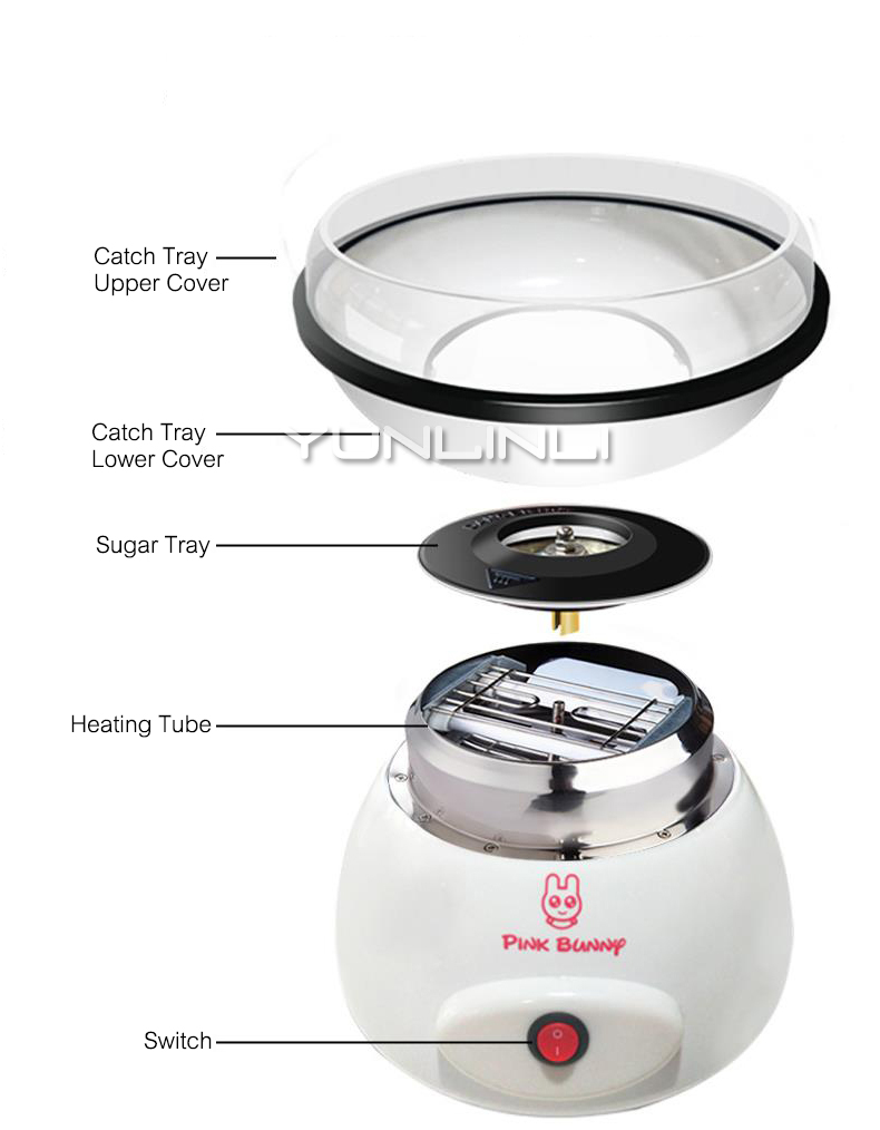 Electric Cotton Candy Machine Household Mini Candy Floss Machine for Children Full-automatic Cotton Candy Maker SBL-2802