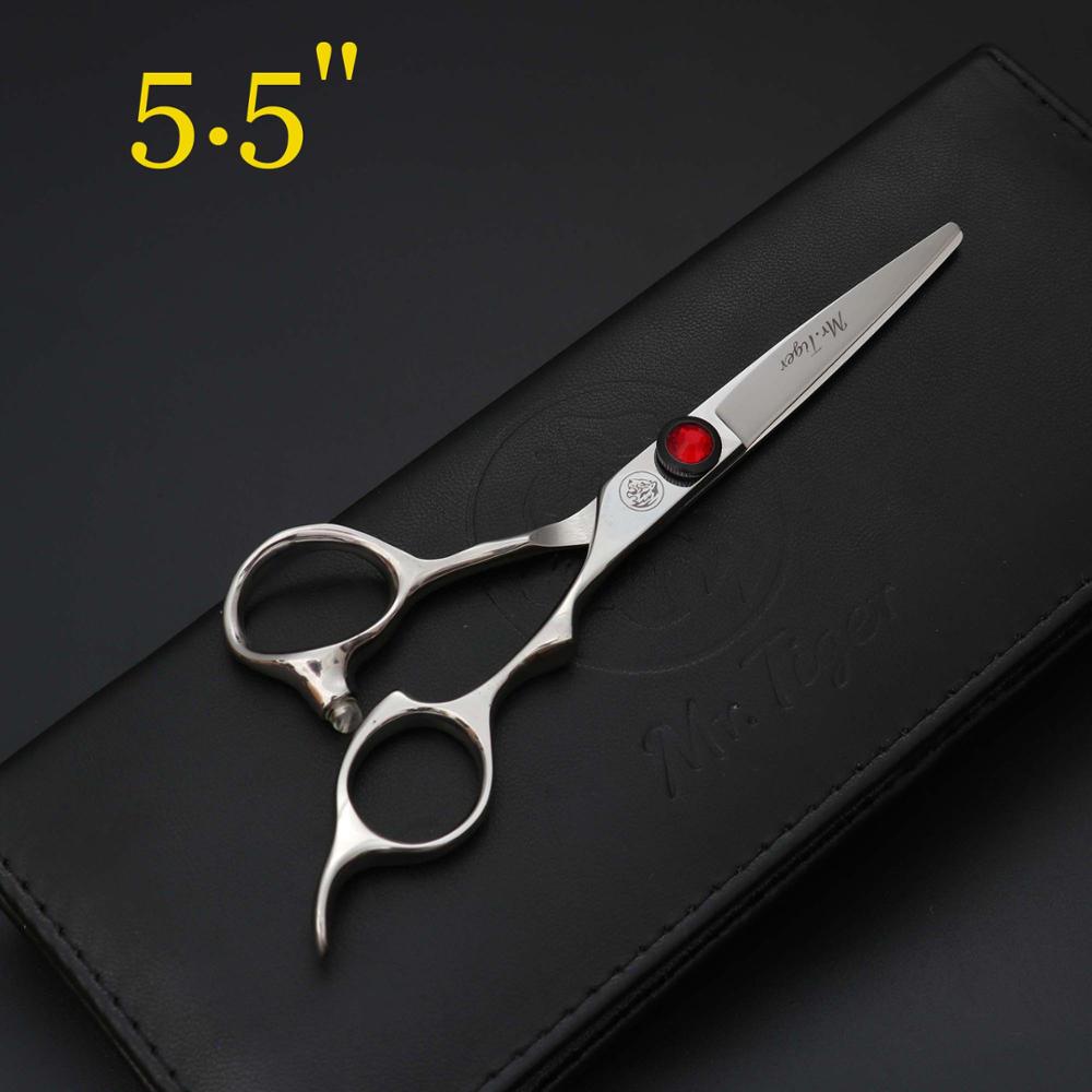 Japan 440C 4.5/5.0/5.5 Inch Hair Cutting Scissors Hair Hairdressing Scissors Barber Hair Shears Hairdresser Haircut: 5.5 inch