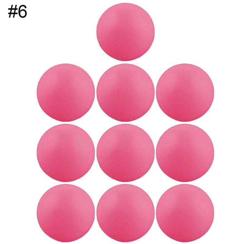 10 Stck 38mm Weiß Bahre Pong Bälle Klingeln Pong Bälle Trinken Bälle Praxis Weiß Tischtennis Ball Klingeln Pong für Spiel und Activit: Rosa