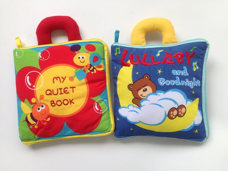 3 patronen voor de vroege cognitieve ontwikkeling van baby's, mijn rustige boek, baby welterusten, stoffen boeken, educatieve activiteitenboeken: 2 boekenset 1