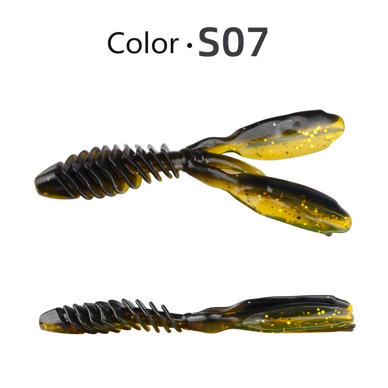 Meredith Dolivecraw Ii Soft Lokt 74Mm 95Mm Jigging Lokt Siliconen Worm Zachte Vissen Aas Garnalen Bass Karper Kunstmatige visgerei: S07 / 74mm 20pcs